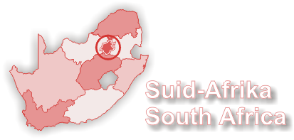 South Africa with Gauteng indicated